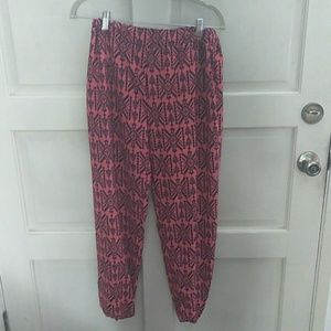 Ambiance Apparel Print Gathered Leg Pants